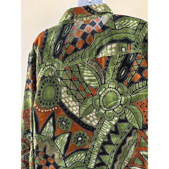 Vintage Y2K Collared Button-Up Layering Overshirt (1 XL) - Picture 10 of 13